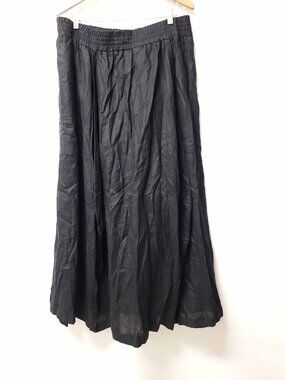 NWT Aakasha Linen Maxi Skirt Size 3XL Black